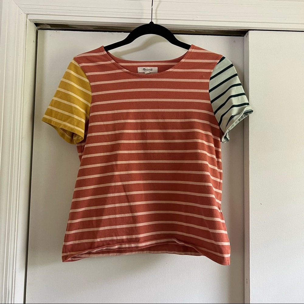 Madewell color-block striped shirt